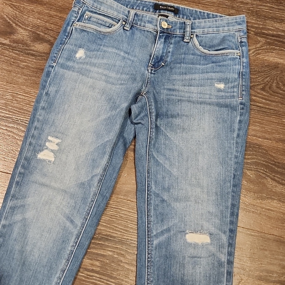 ❤️ WHITE HOUSE BLACK MARKET DISTRESSED GIRLFRIEND JEANS, 2 (26) - Picture 3 of 7